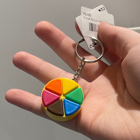 Trivial Pursuit Yellow Keychain