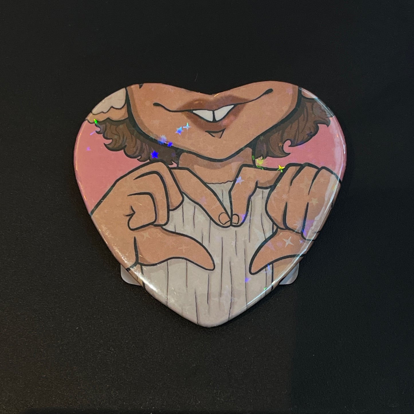 Goatma'am Heart Button