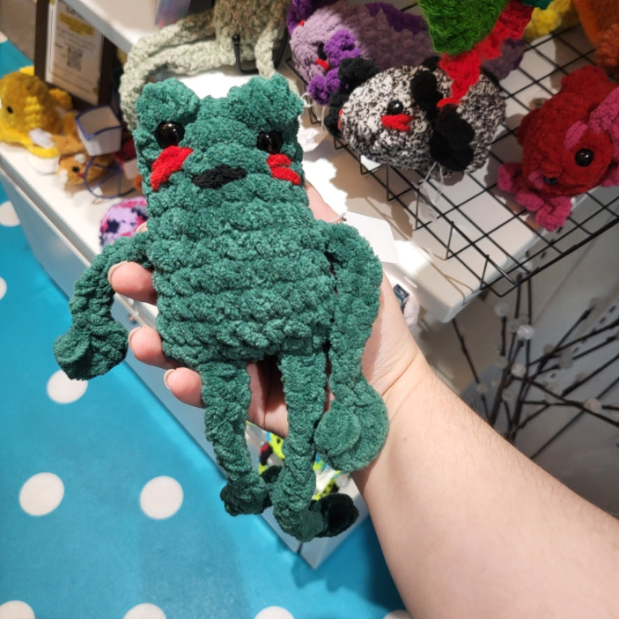 Leggy Frog Crochet Plush