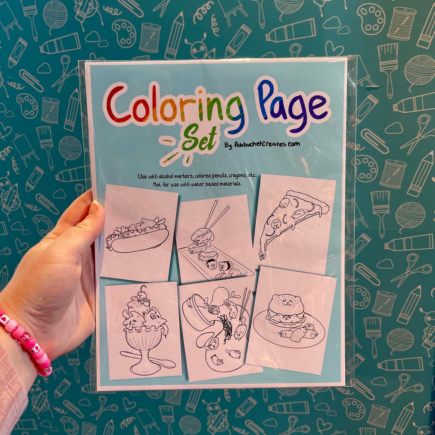 Food Cats Coloring Pack