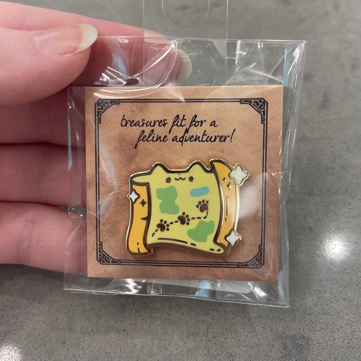 1A - Map of Meowing Enamel Pin
