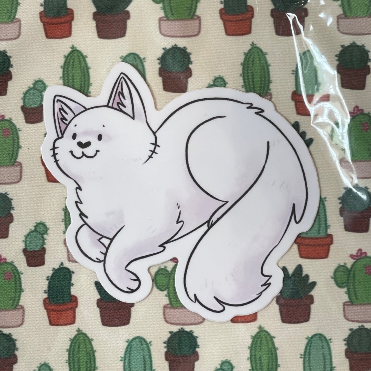 Cat - White Sticker