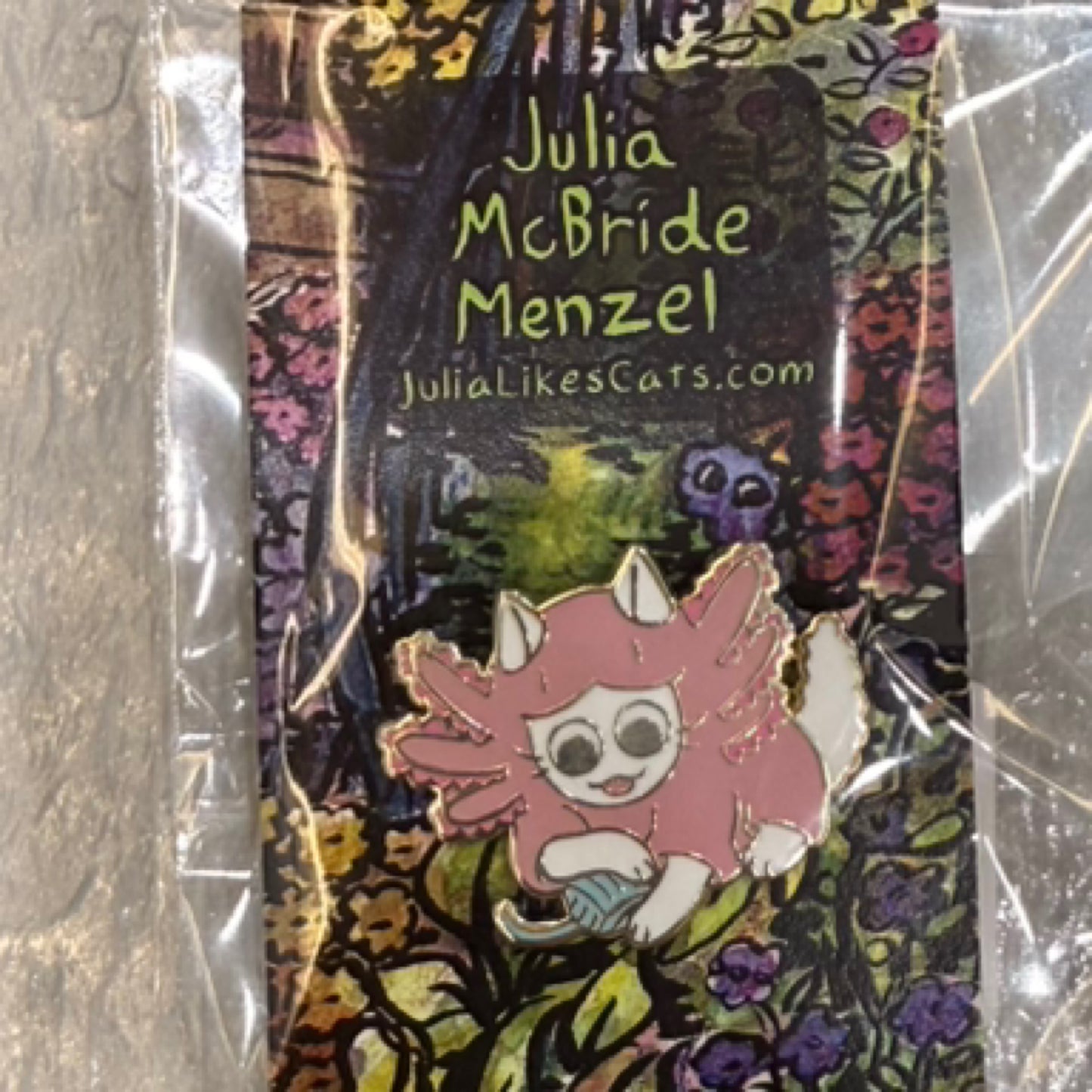 Axolotl Cat Enamel Pin