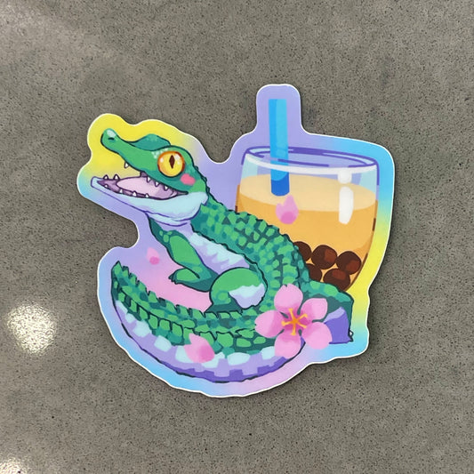Alligator Boba Sticker