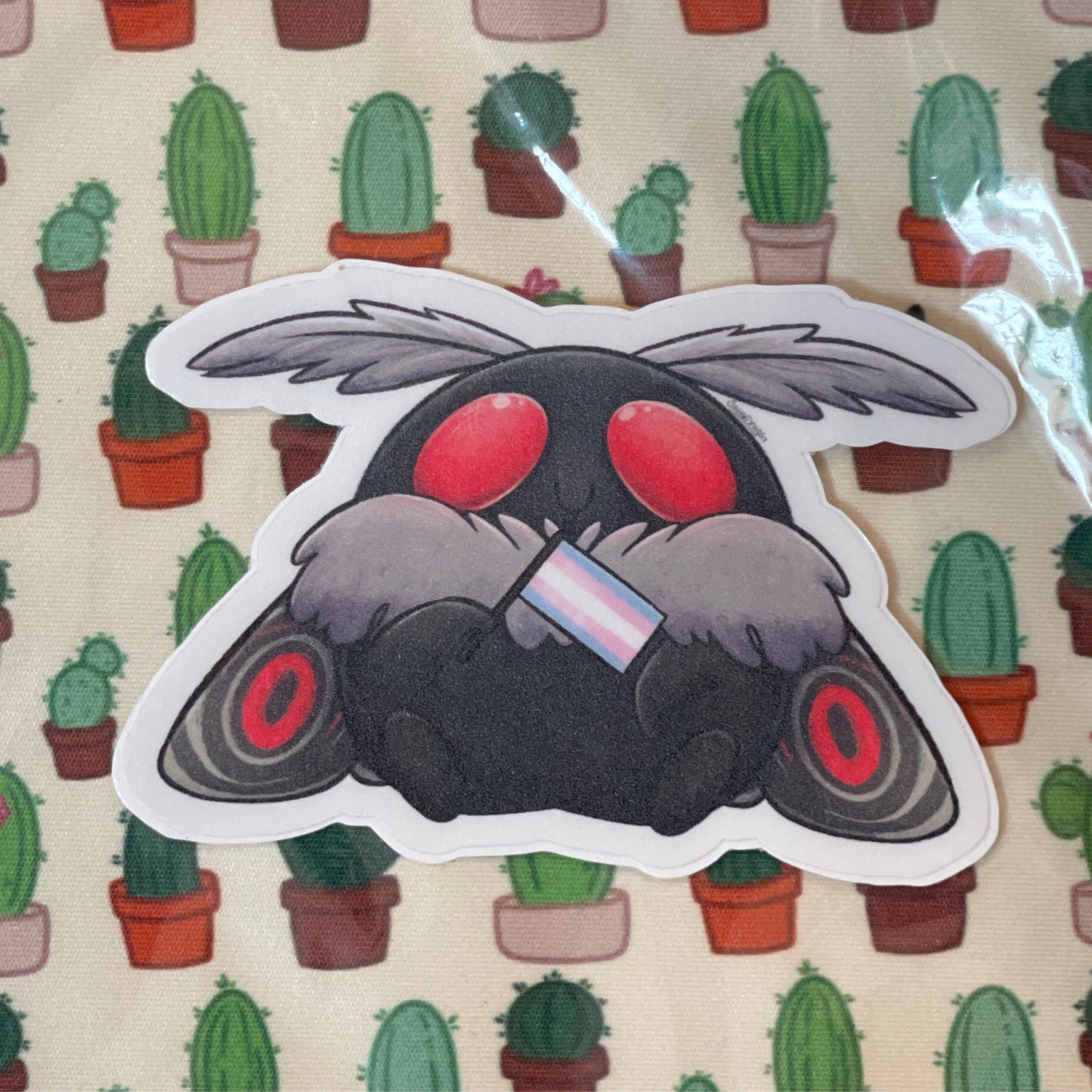 Pride moth - trans (pastel pink blue white)