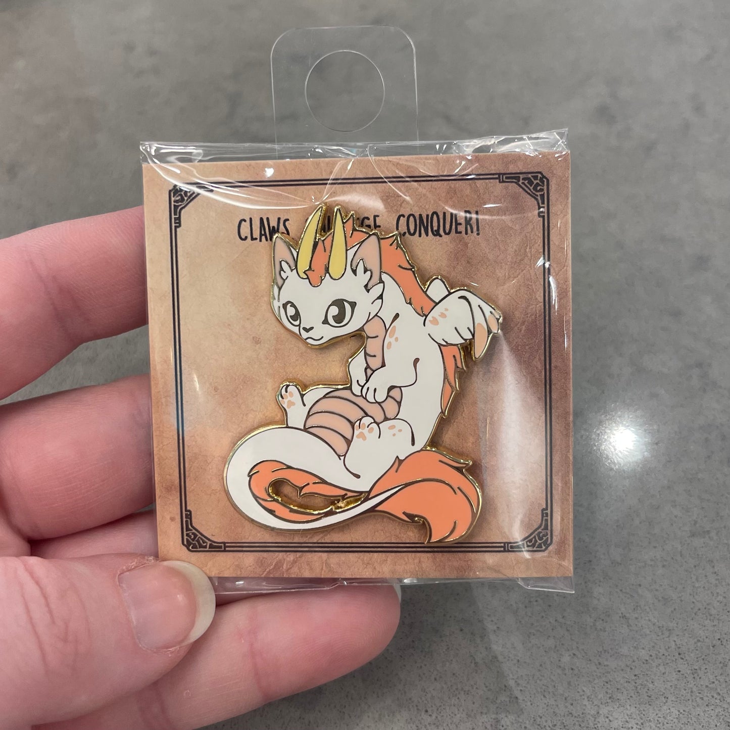 15B - Pastel Dragon Cat Enamel Pin