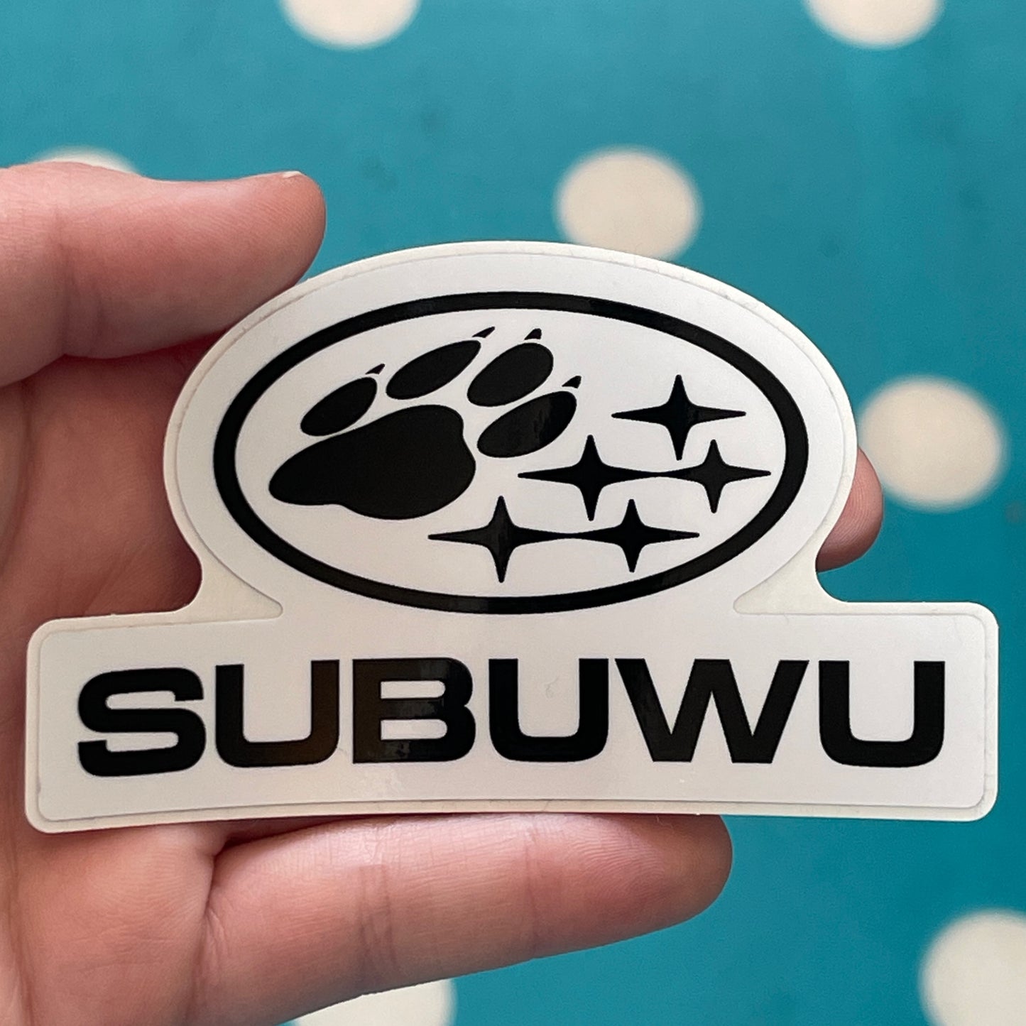 Subuwu - White Vinyl Sticker