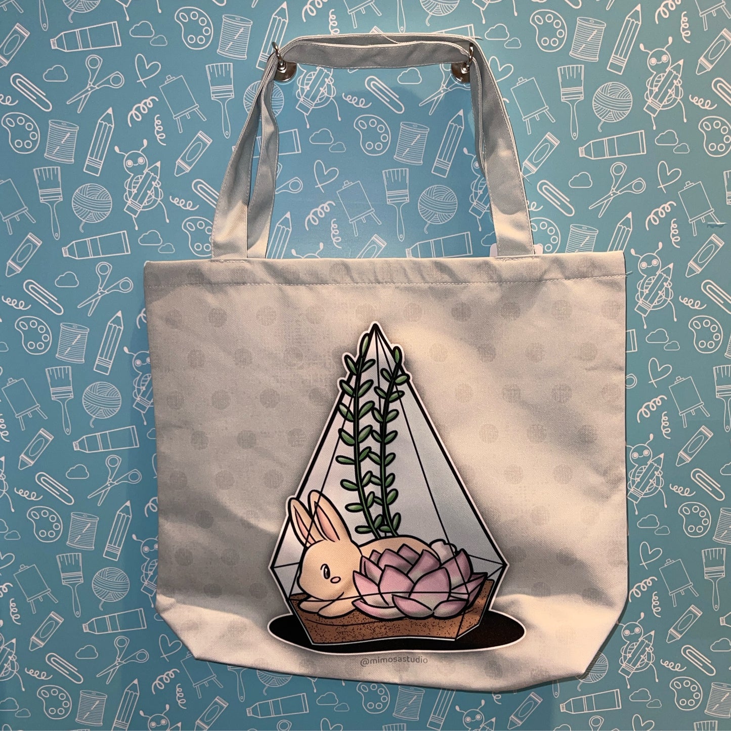 Terrarium Bunny Tote Bag