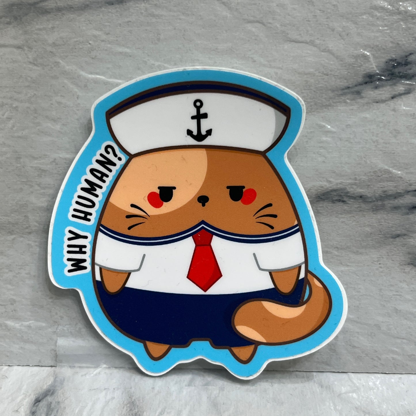 Wy Human? Sailor Cat sticker