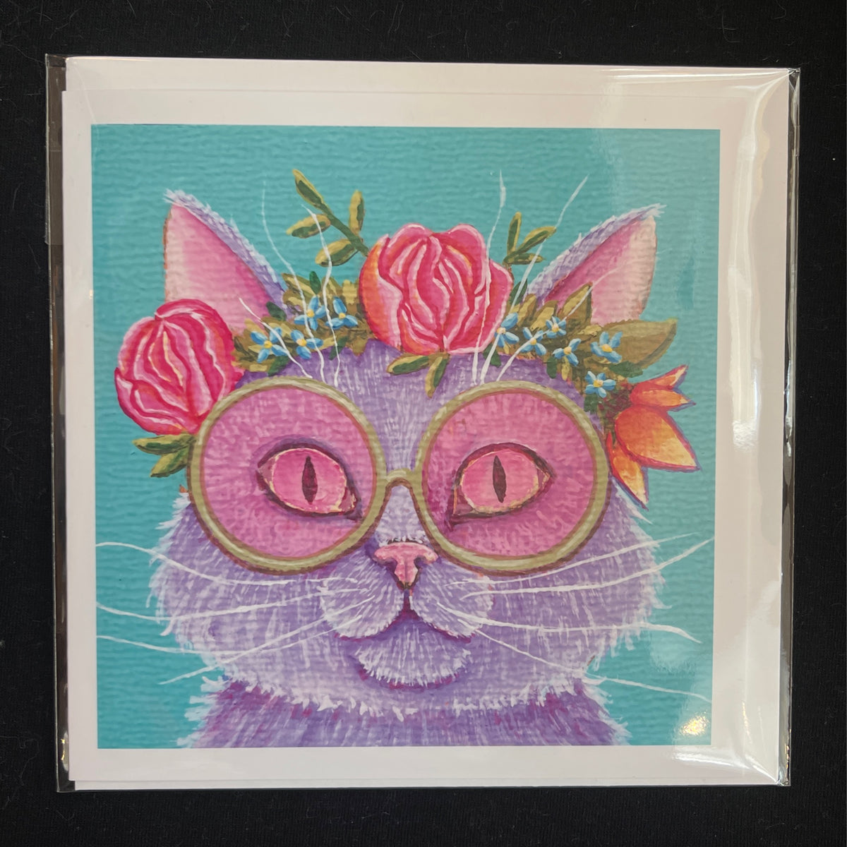 Flower Kitty Greeting Card