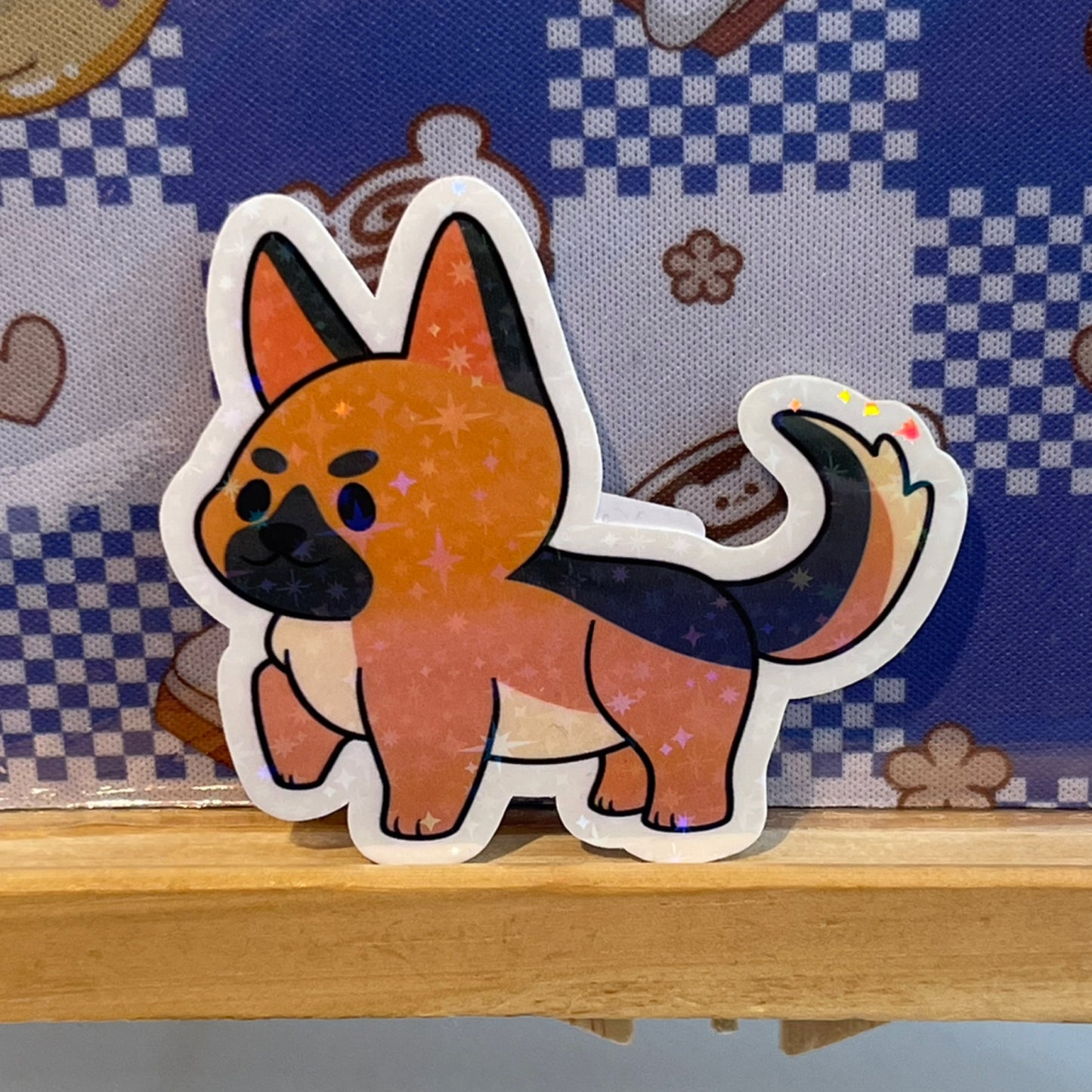 German Sheppherd Otoro Cat Sticker