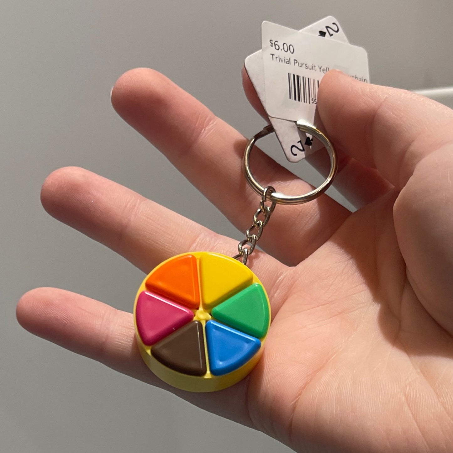 Trivial Pursuit Yellow Keychain