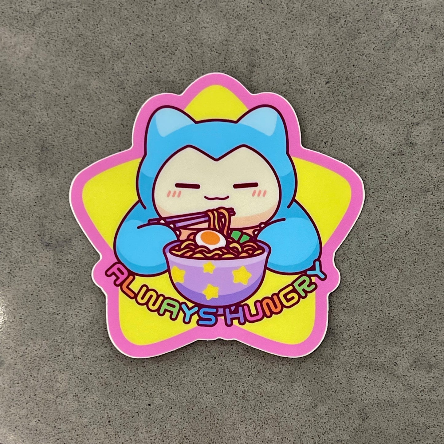 Always Hungry Ramen Sticker