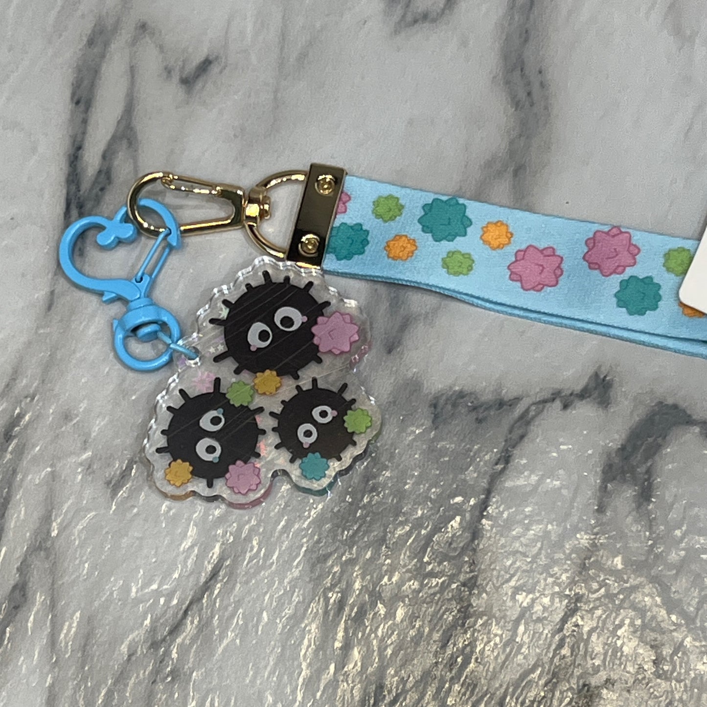 Blue Soot Sprite Lanyard