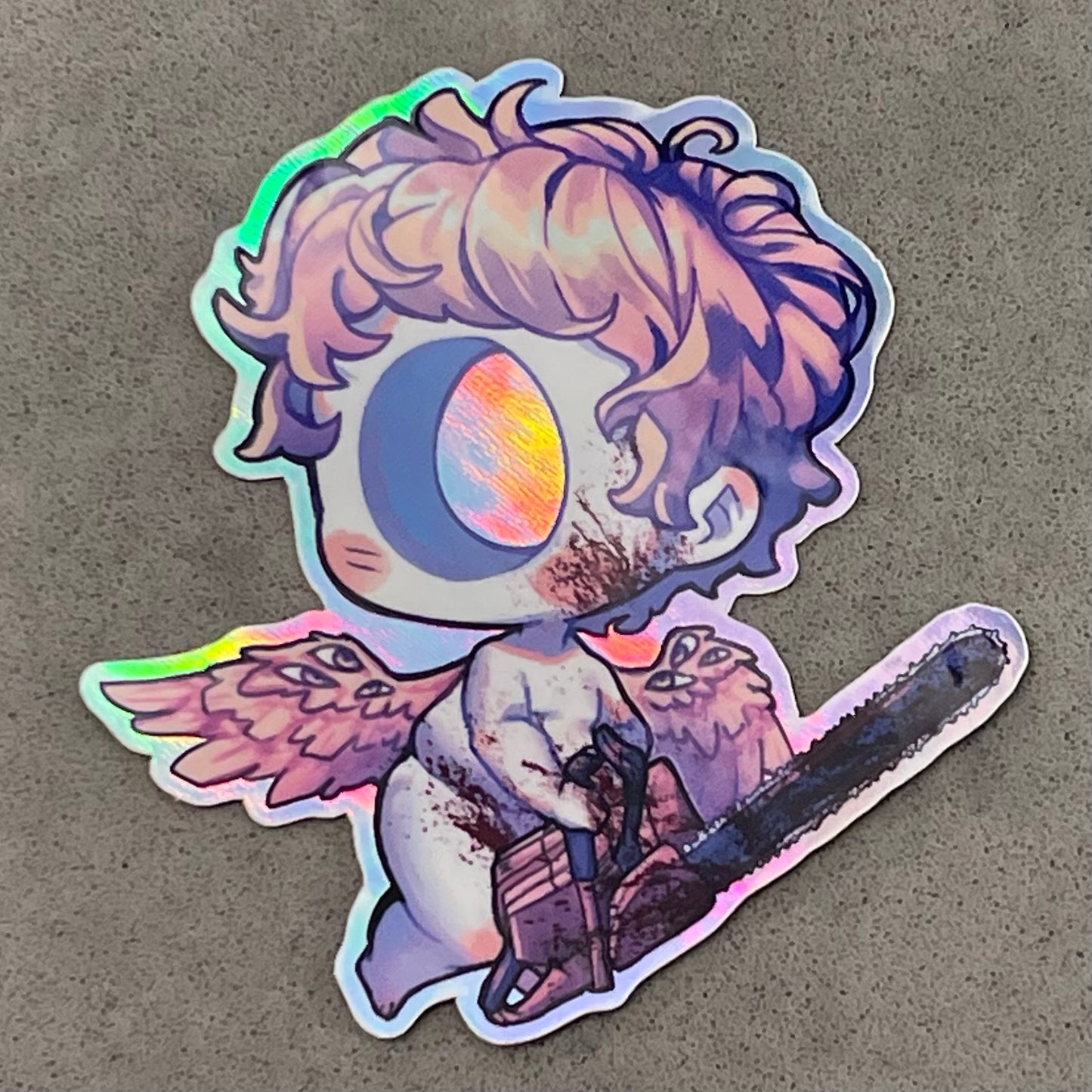 Chainsaw Angel Sticker