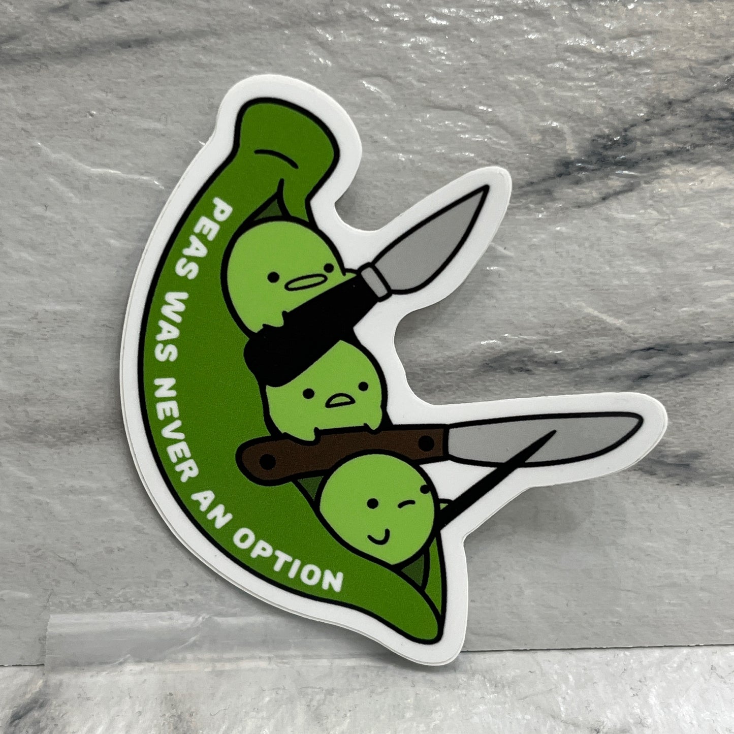 Pea Crimes Sticker