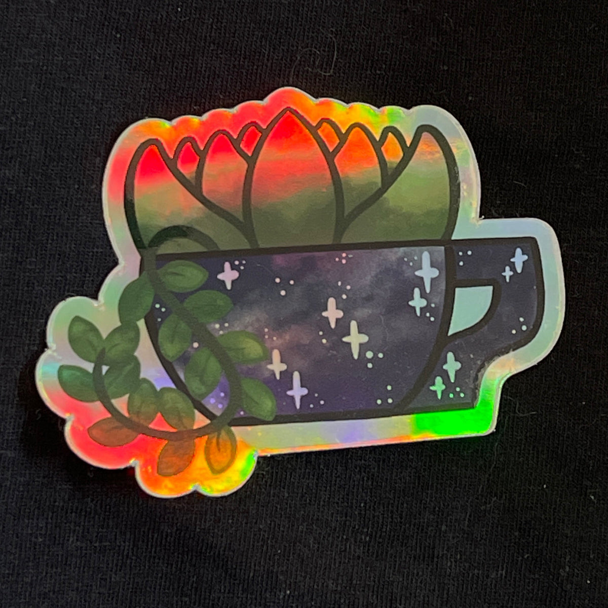 Galaxy Succulent Sticker