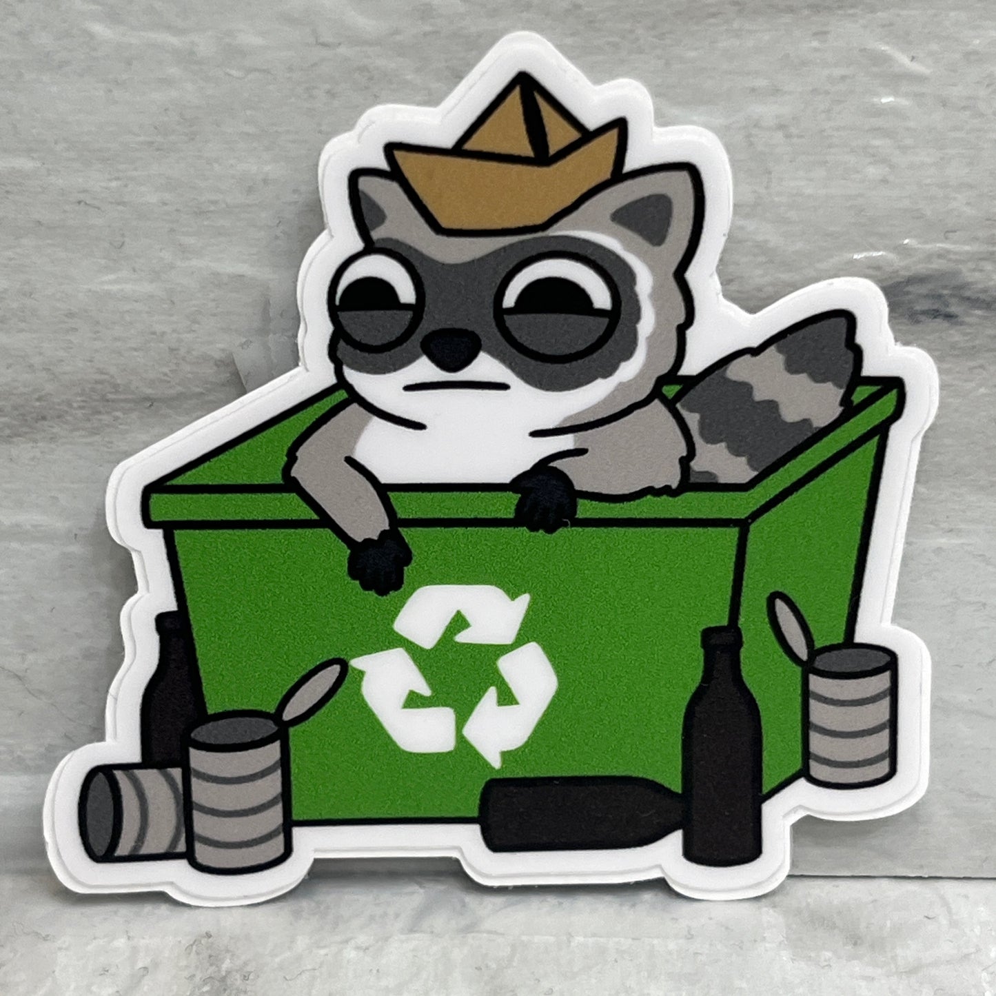 Recycle Raccoon Sticker