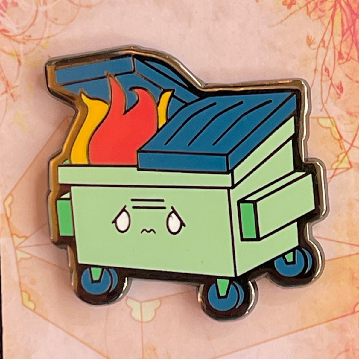 Dumpster Fire Enamel Pin