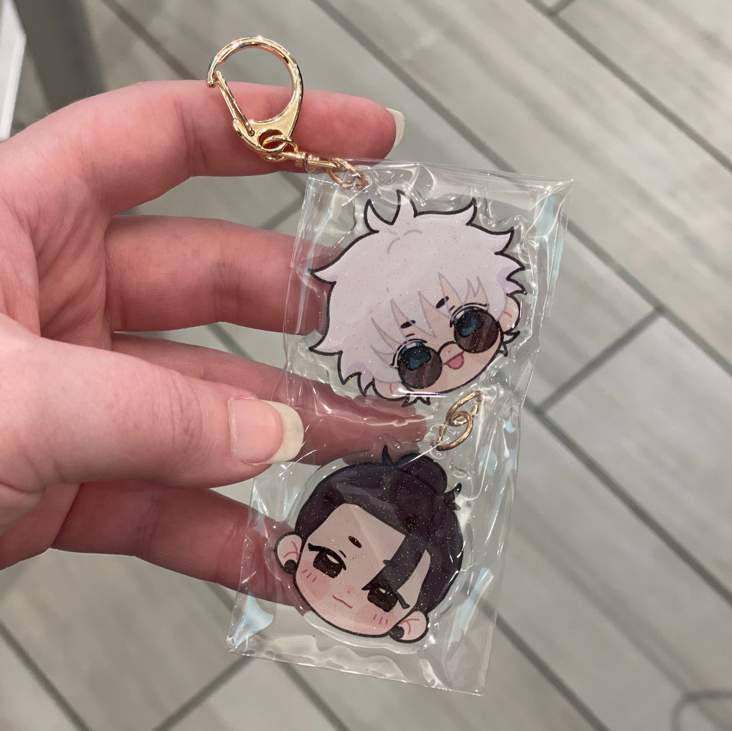 Gojo+Geto Connected Keychain