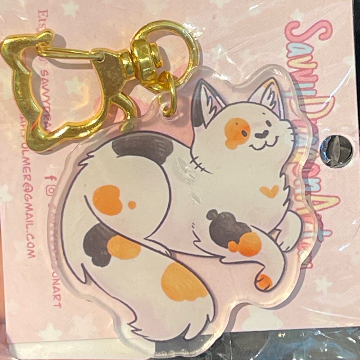 Cat - Calico Keychain