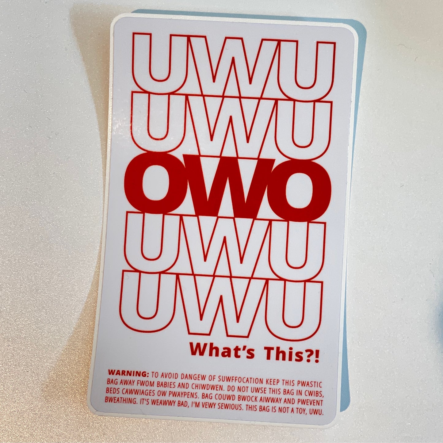 OWO Meme Vinyl Sticker