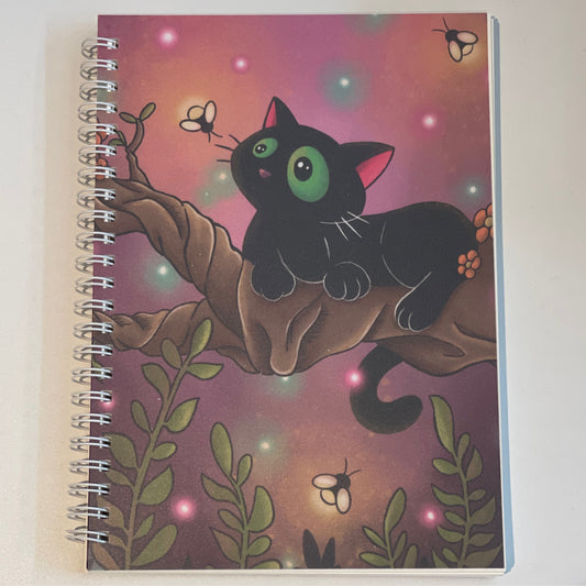 Black Cat and Fireflies