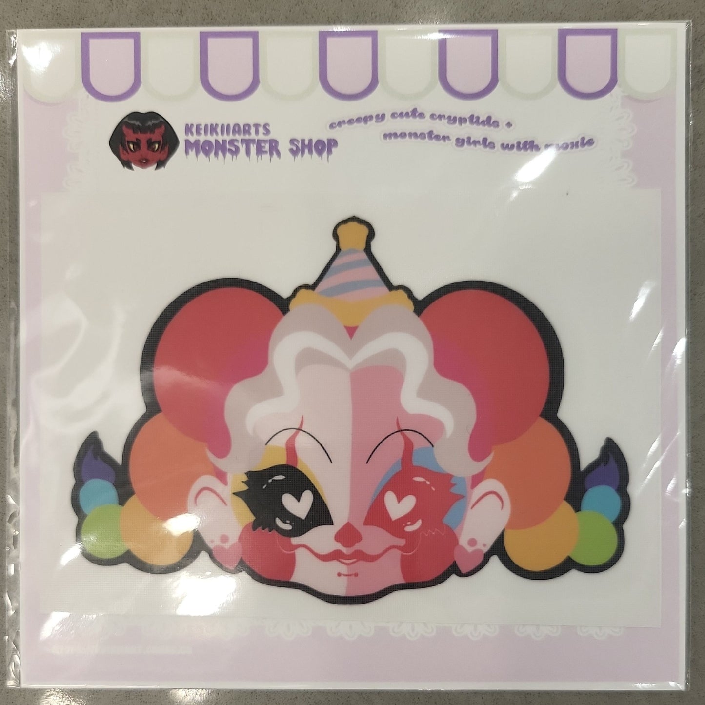Poppy the Clown (Minimalist) Car Decal