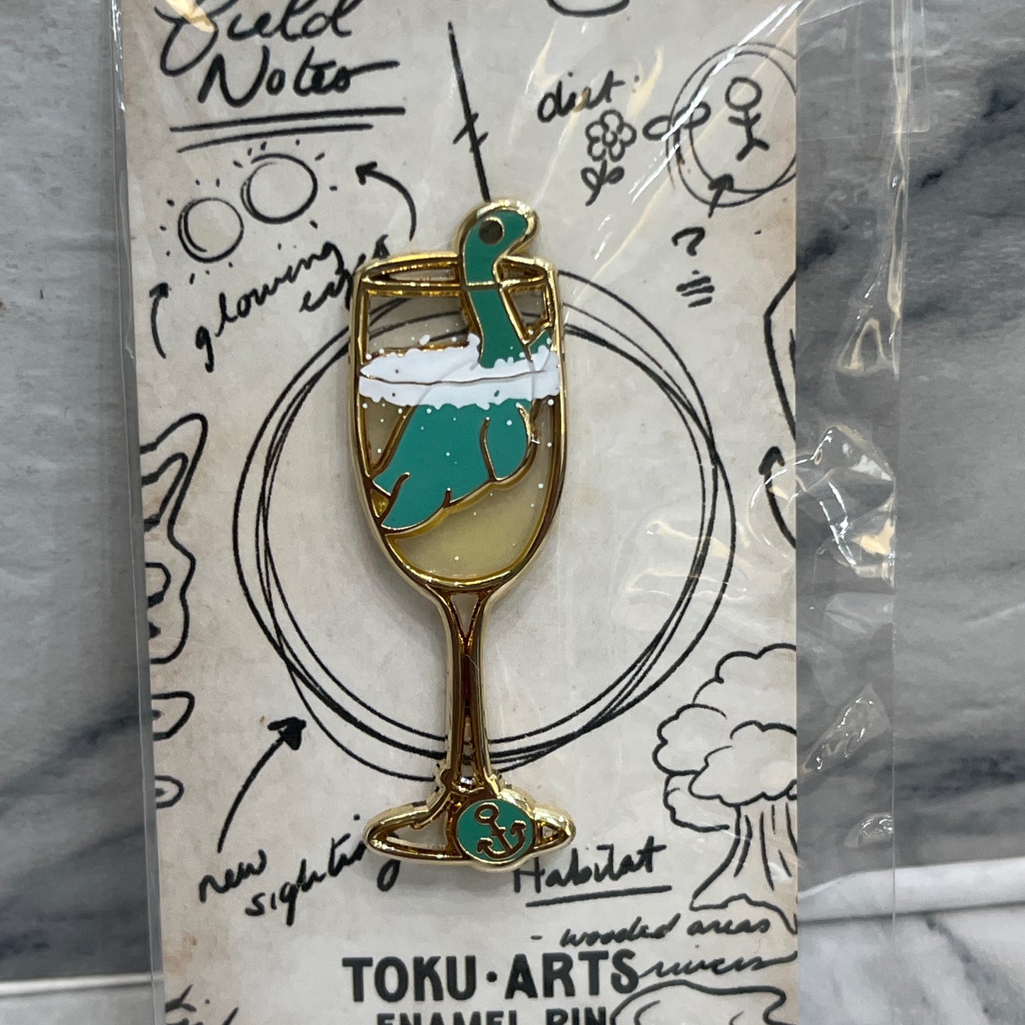 Champagne Enamel Pin