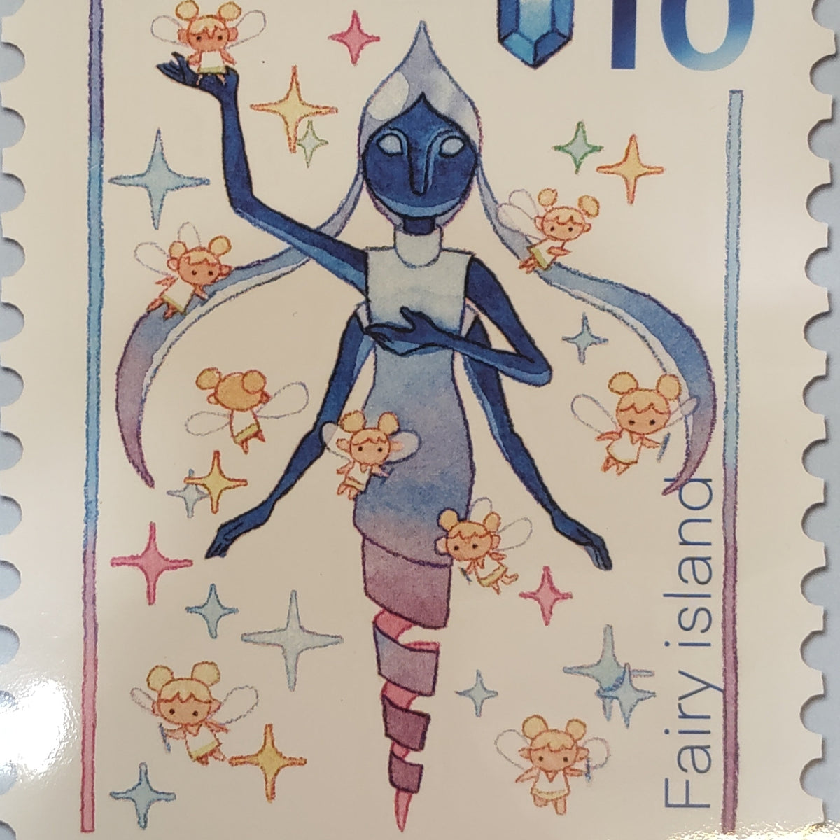 Windwaker Fairy Stamp 4x6 Small Print