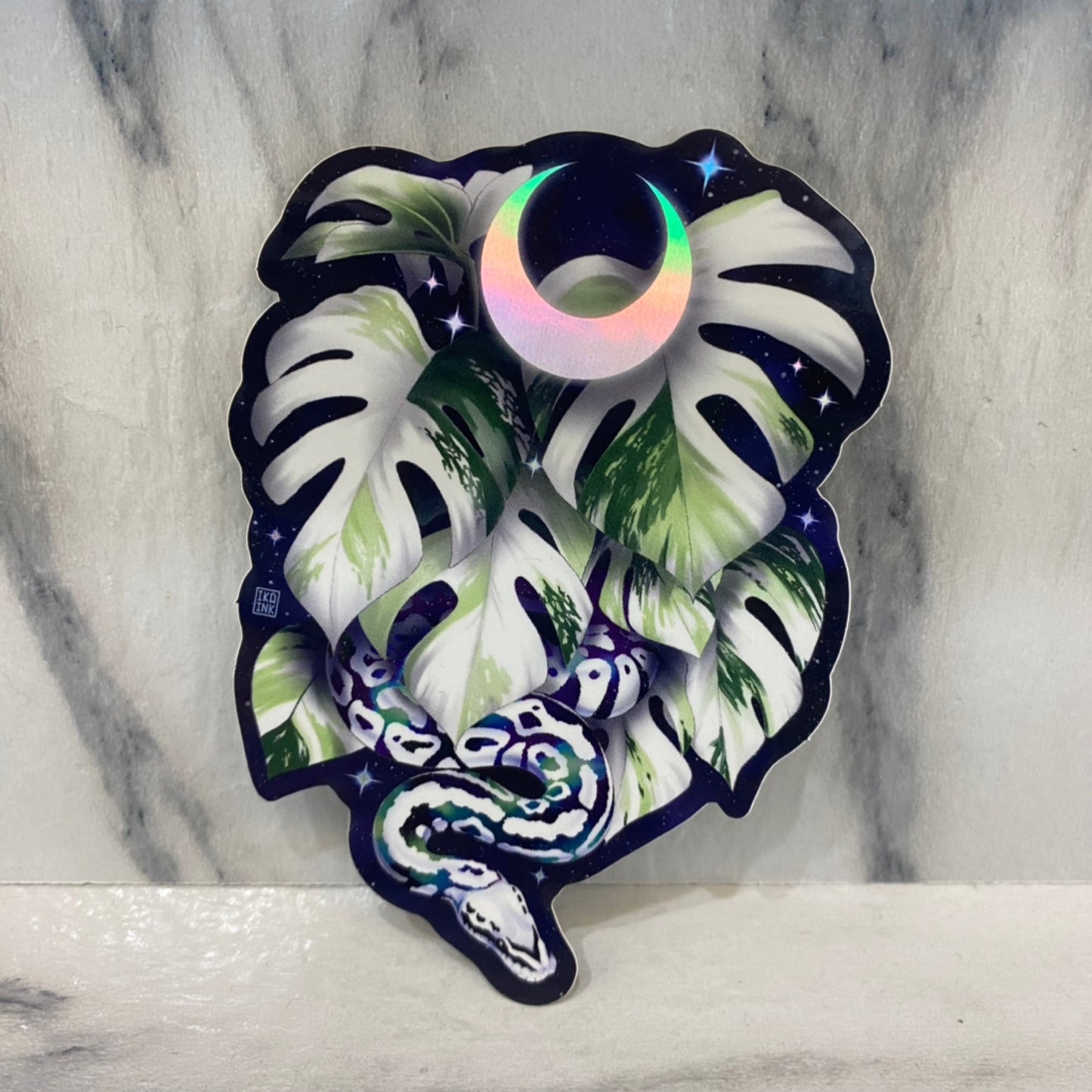 Monstera Snake Holo Sticker