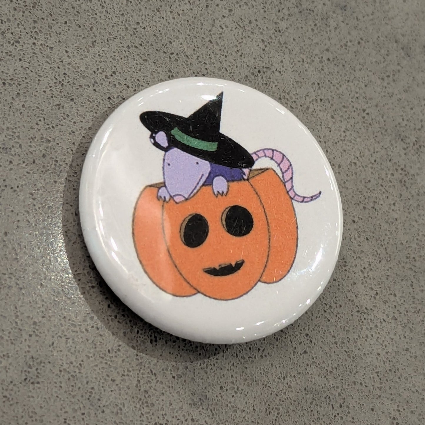 Possum Pumpkin Button