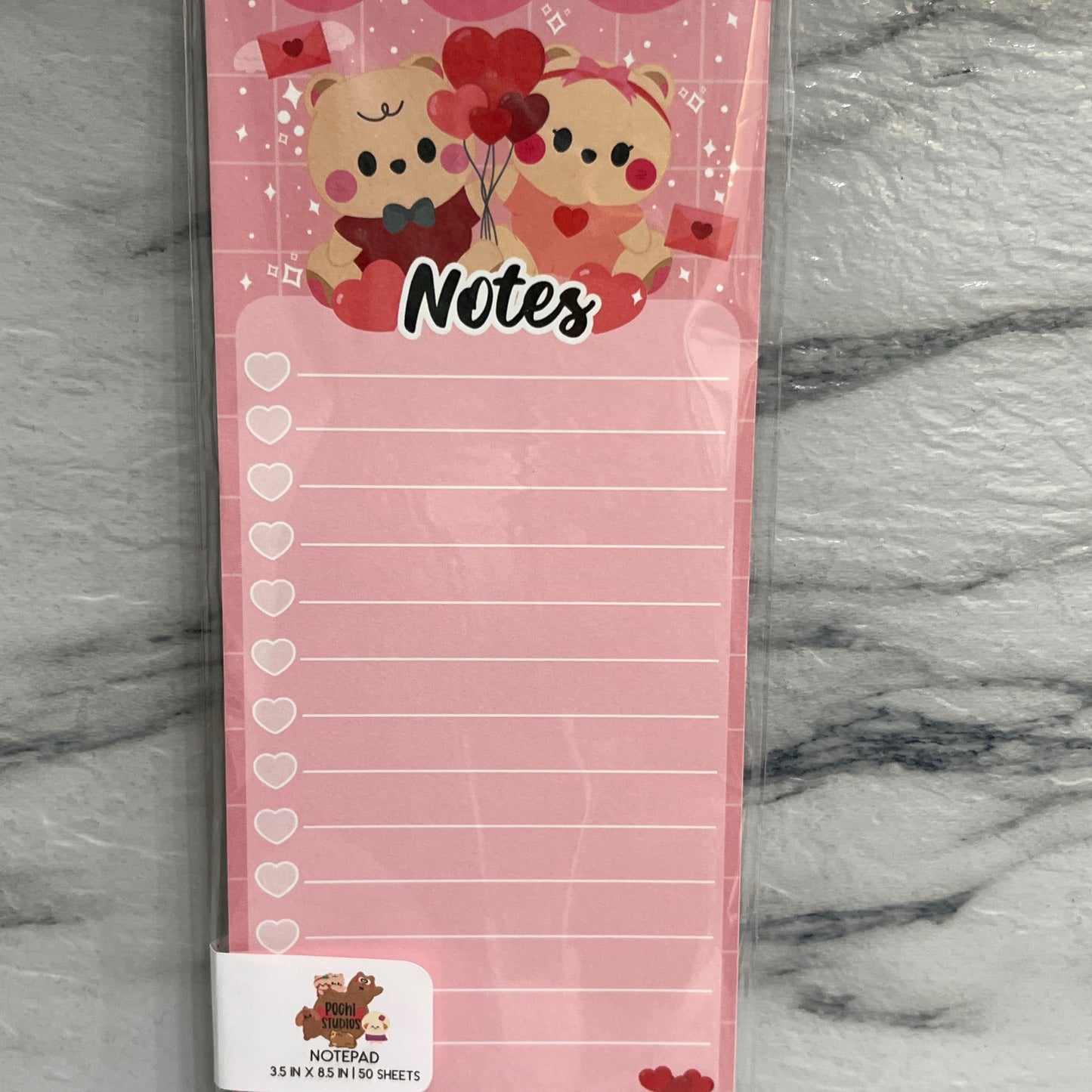 Heart Balloons Bear Stationary