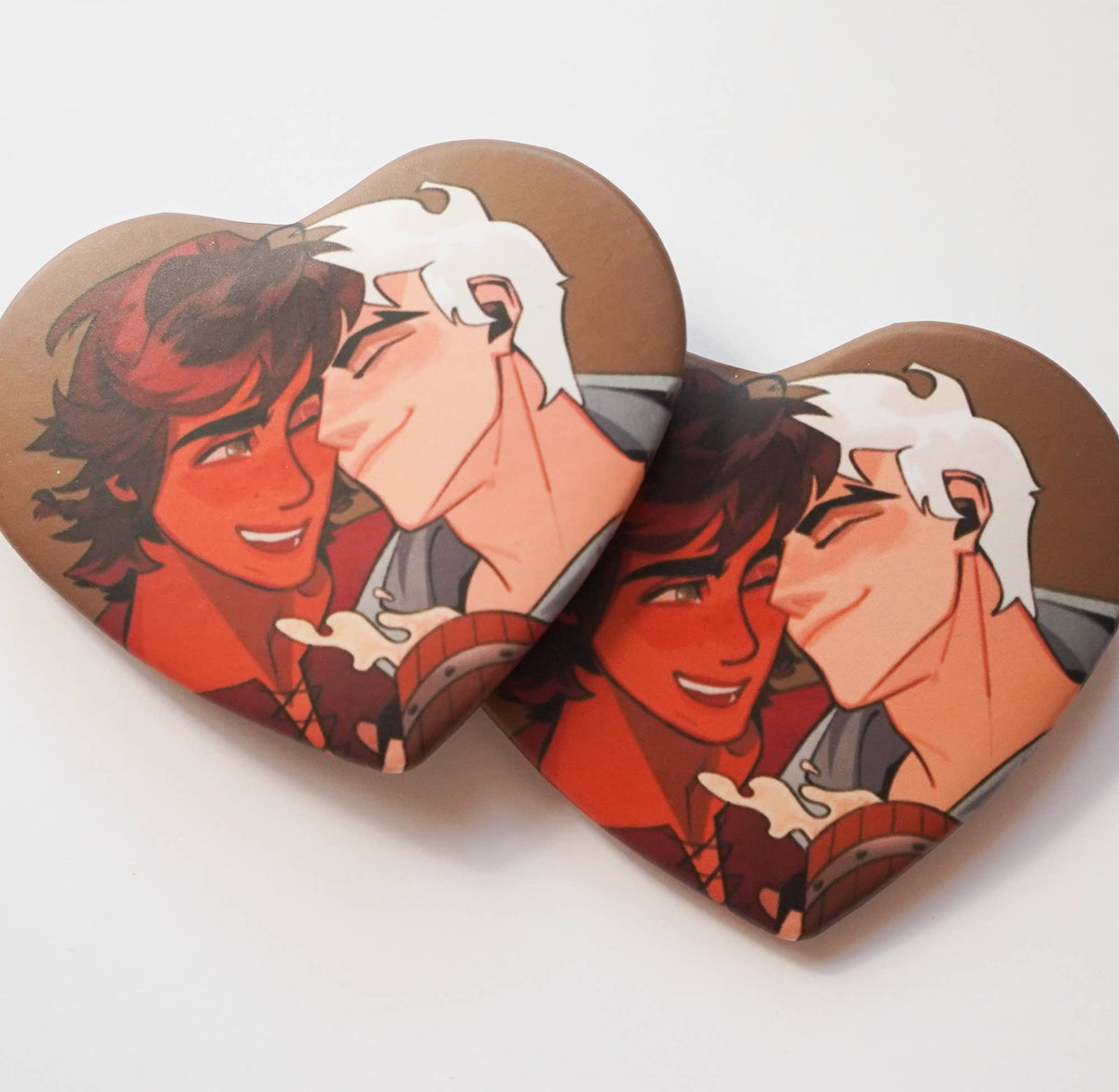 HICCUP & JACK HEART BUTTON
