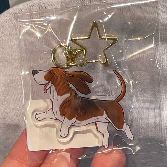 Basset Hound Keychain