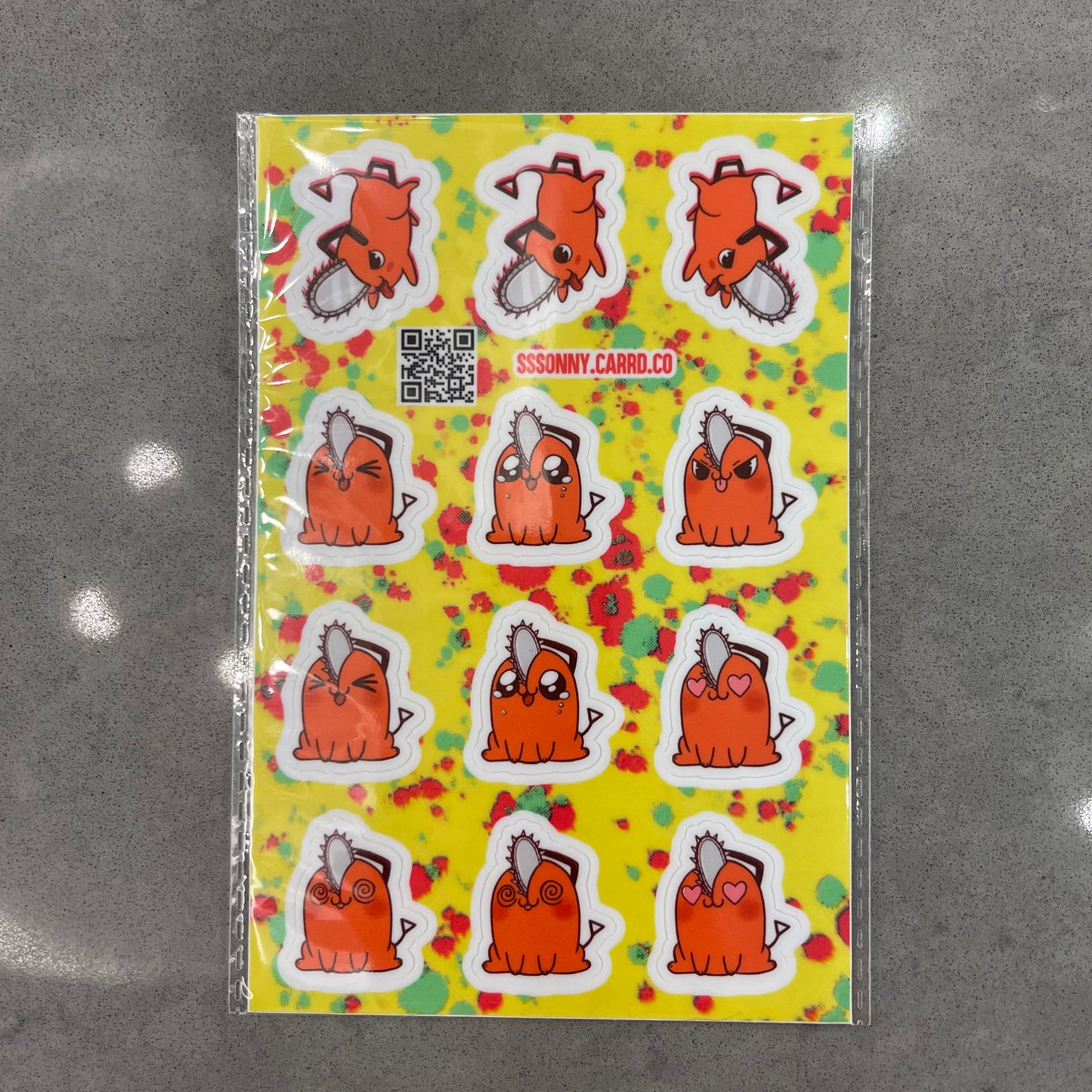 Pochita Sticker Sheet