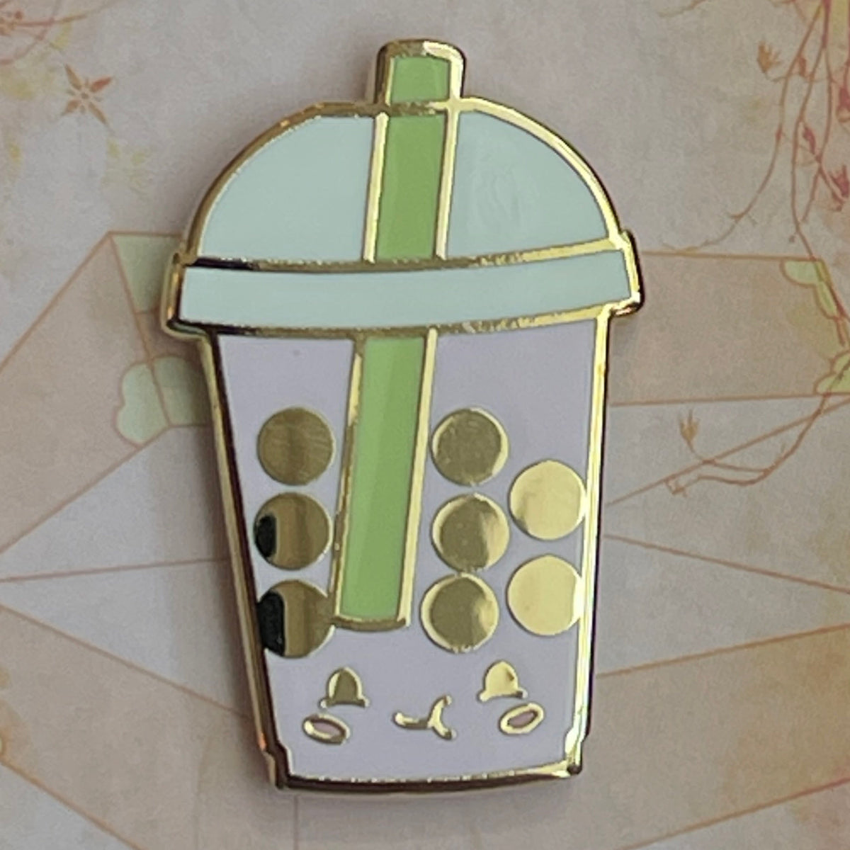 Bubble Tea Purple Enamel Pin