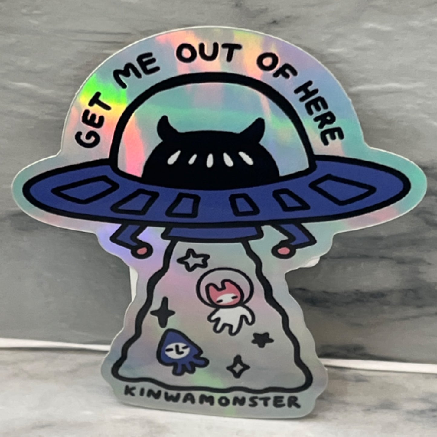 UFO Holographic Sticker