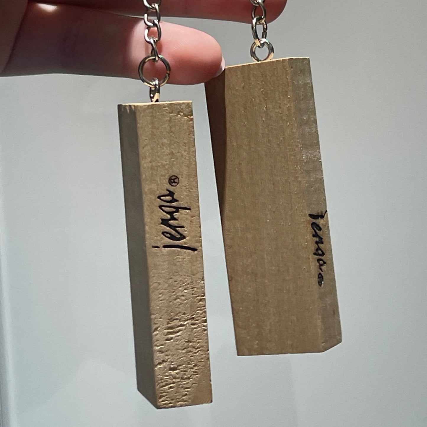 Jenga Block Keychain