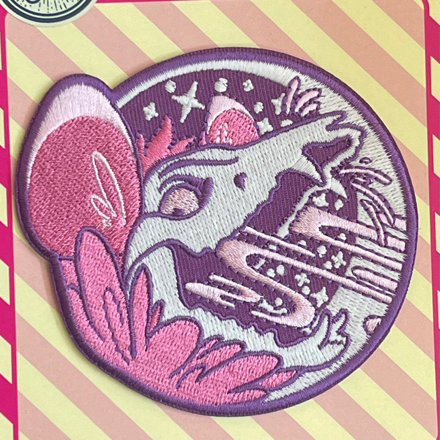 Ghost Skull Animals - Possum Fabric Patch