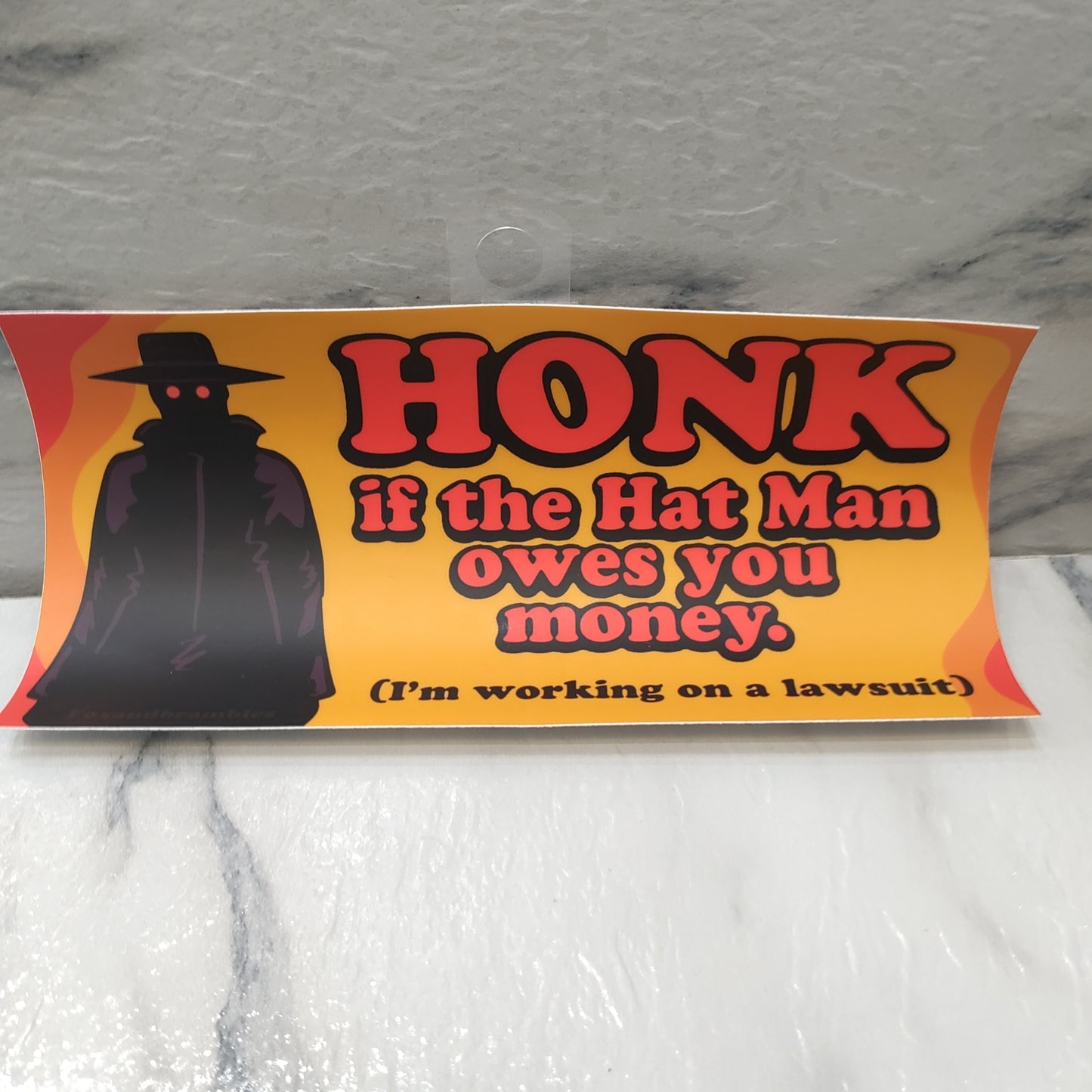 hatman bumper sticker