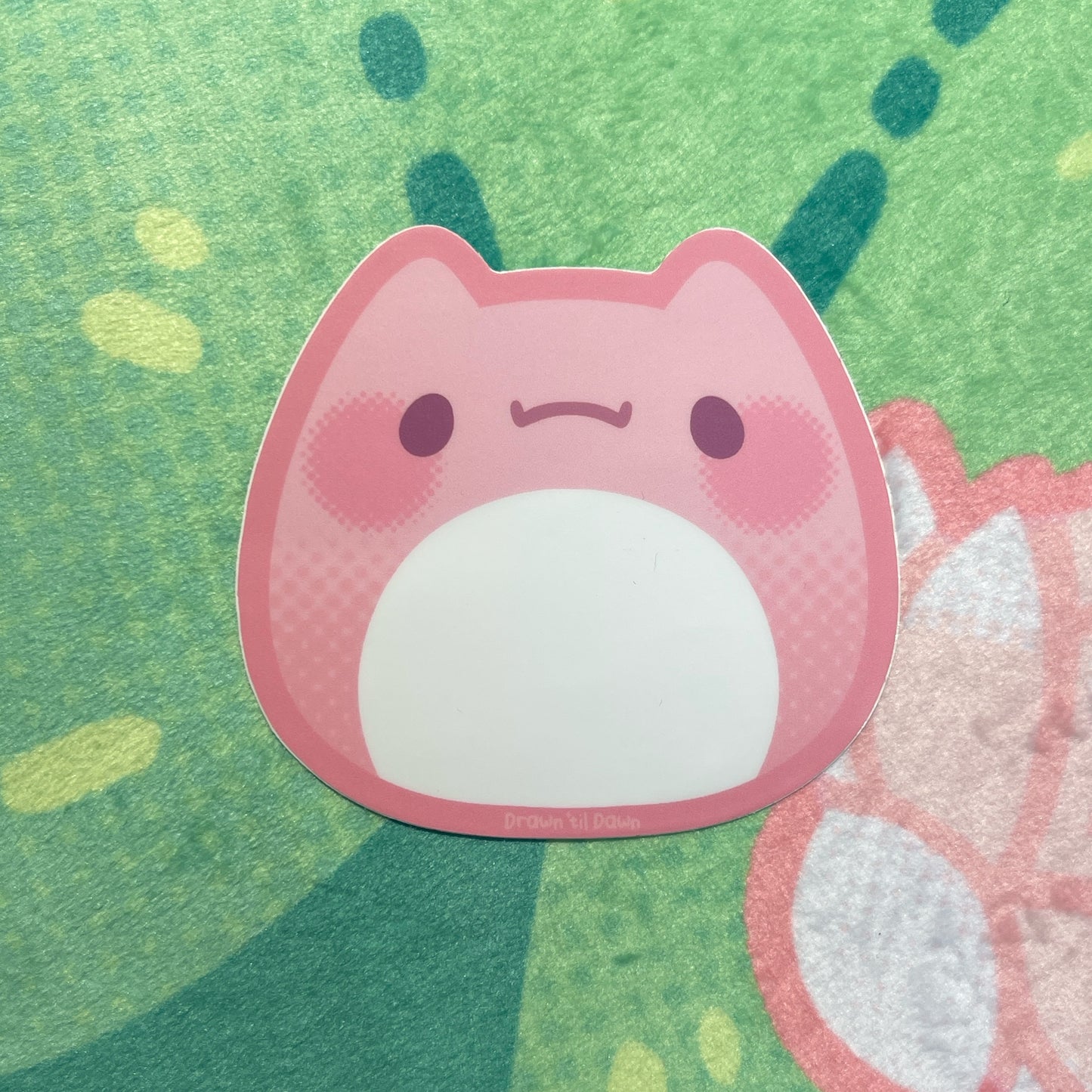 Pink Frog Vinyl Sticker
