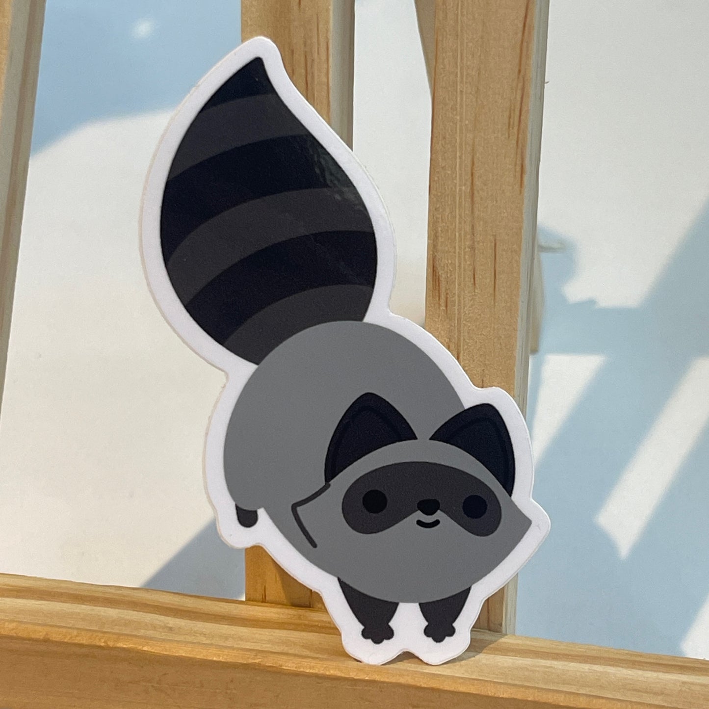 Raccoon Running Vinyl Sticker