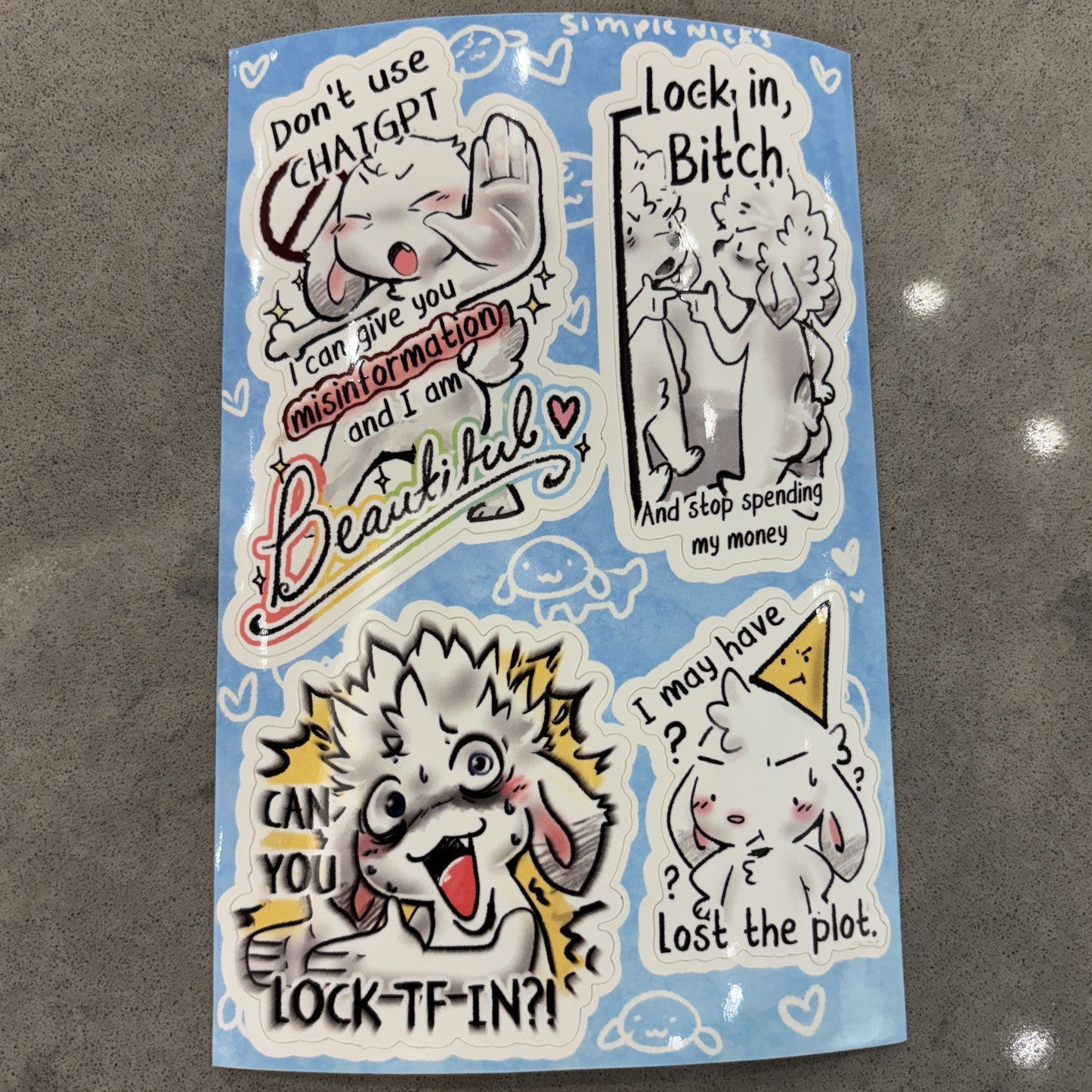 Lock In Sticker Sheet