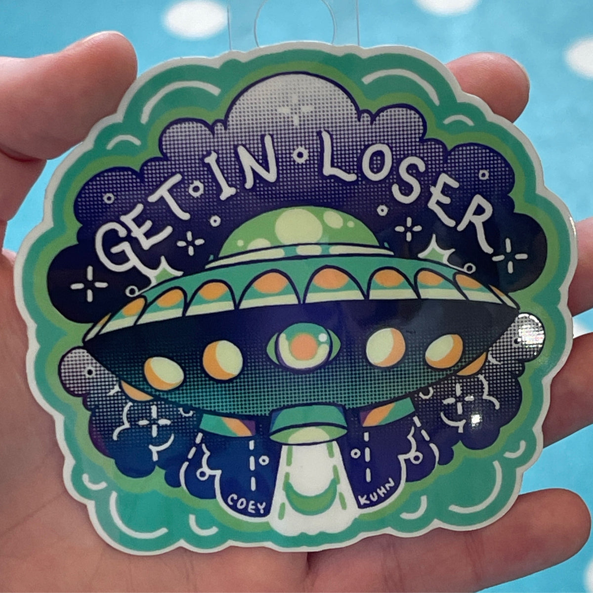 Get in Loser UFO Sticker