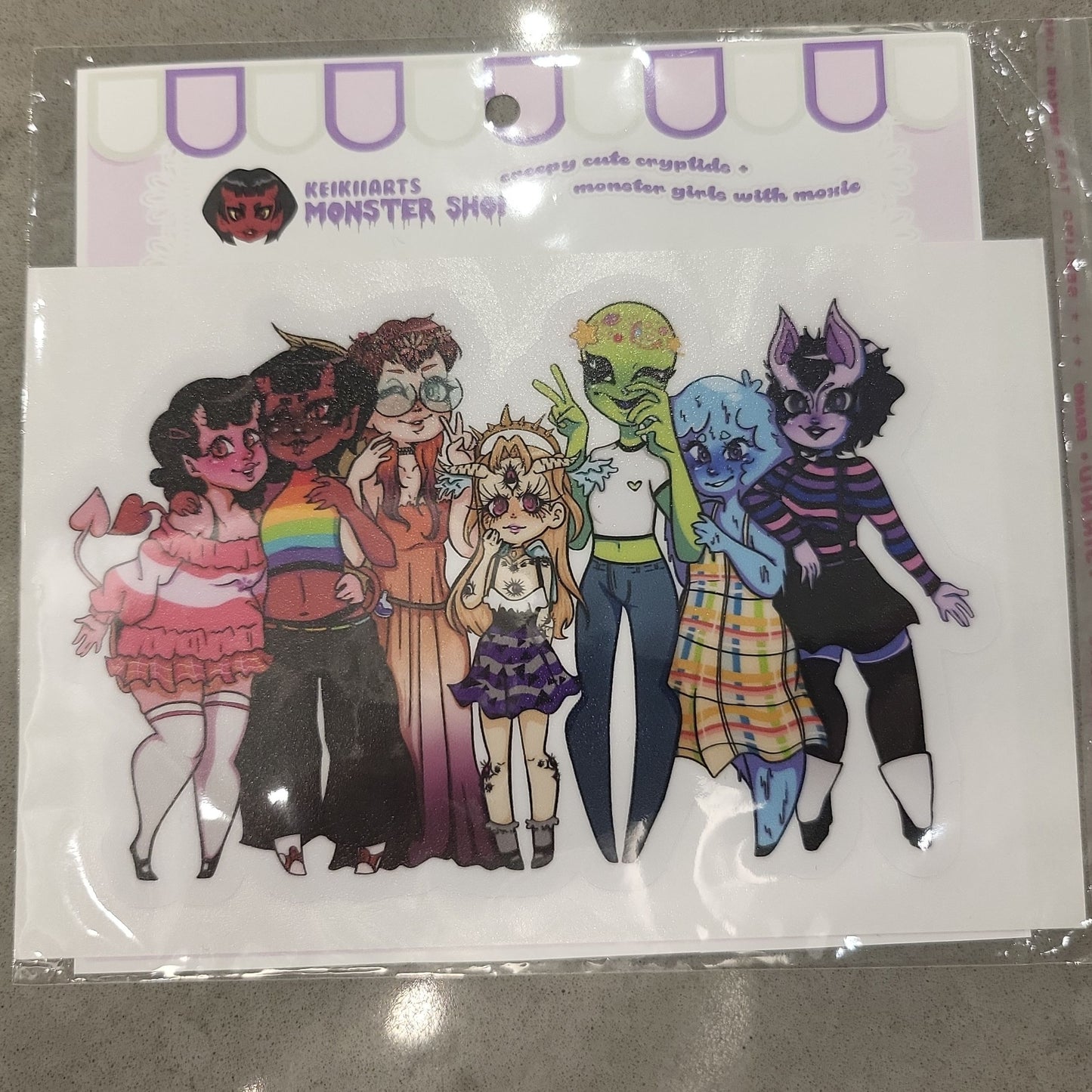 LGBTQIA+ Monster Girls Decal