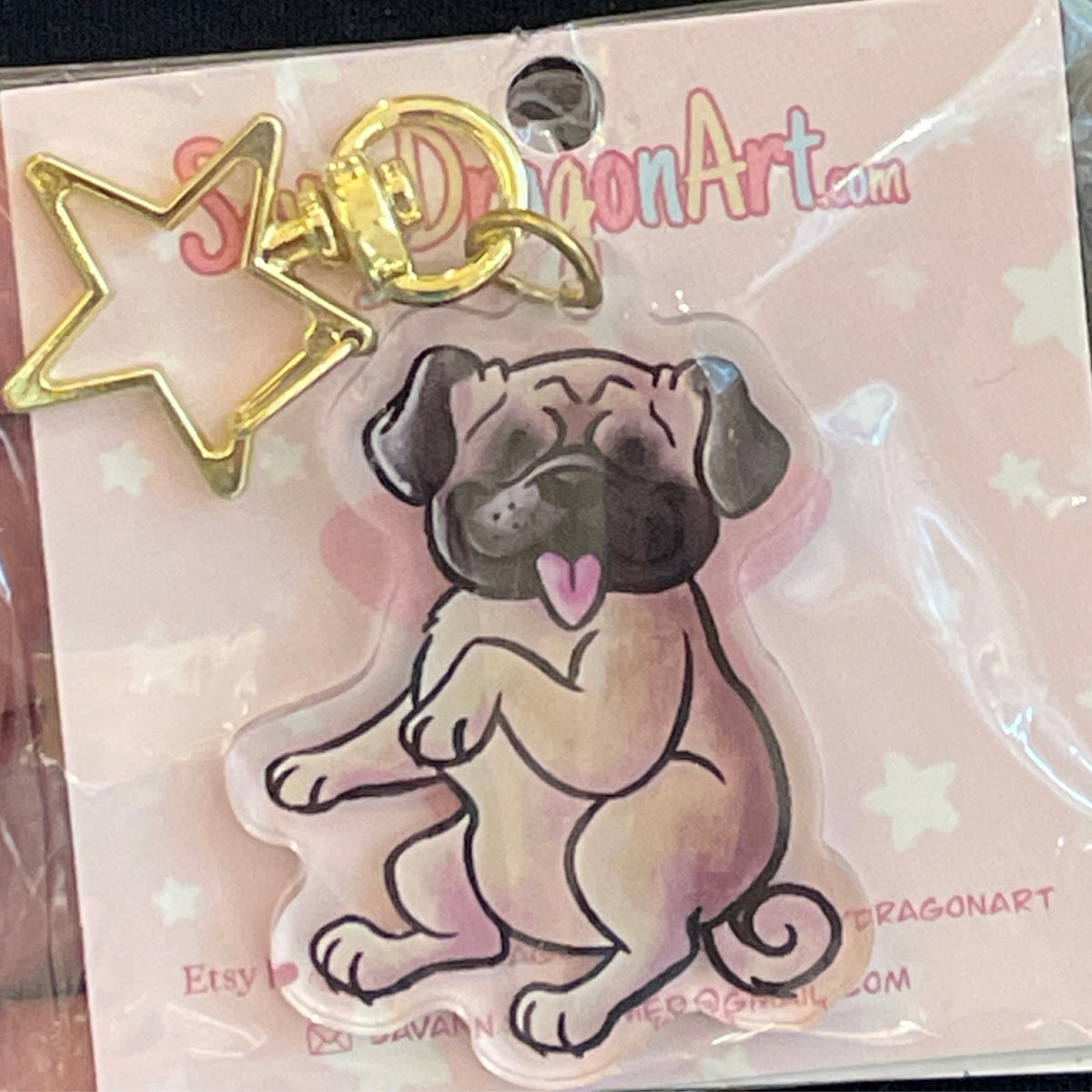 Pug Keychain