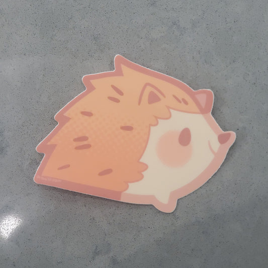 Brown Hedgehog Vinyl Sticker