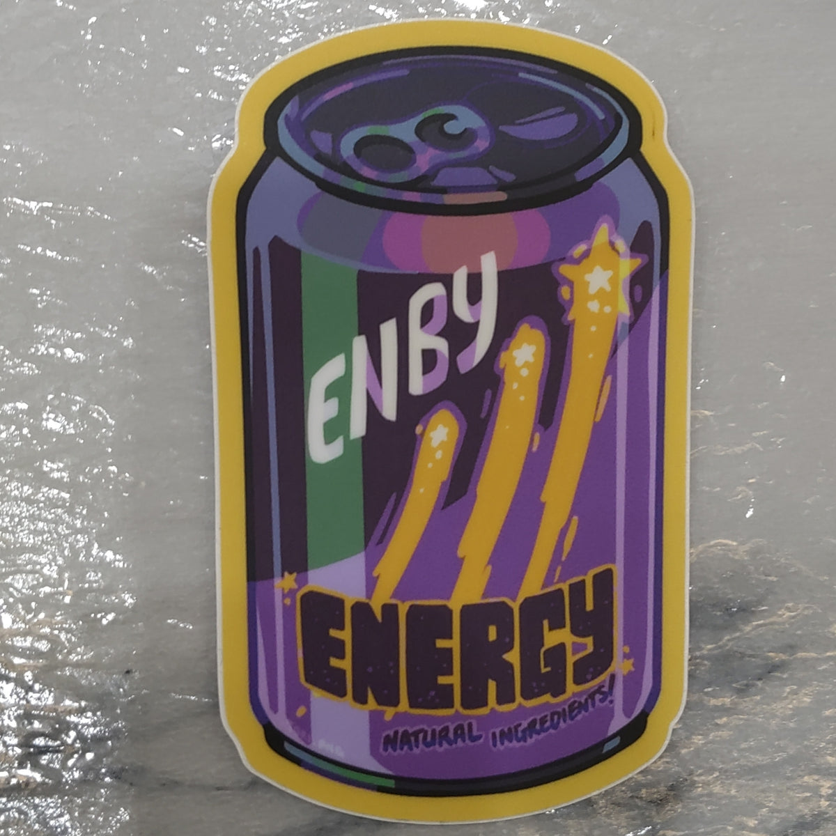 Enby Energy Pride Sip Sticker