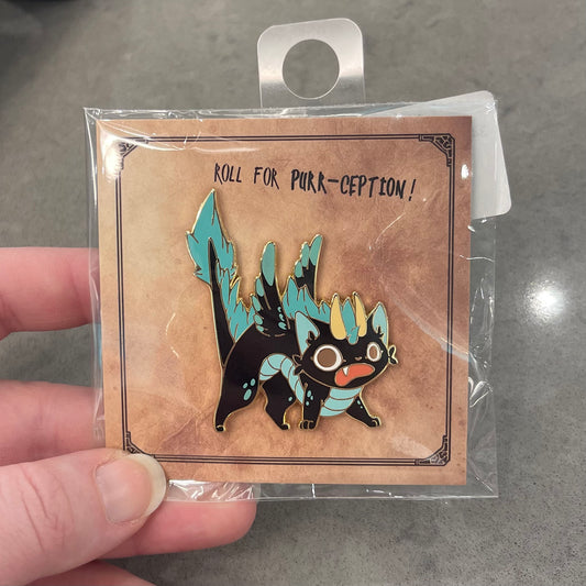 34B - OG Enraged Dragon Cat Enamel Pin